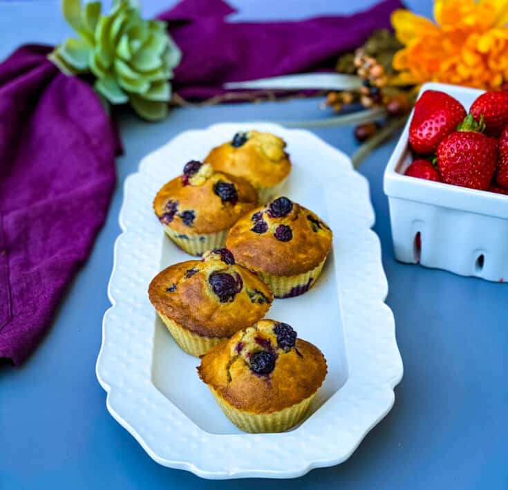 Muffins de arándanos Airfryer 